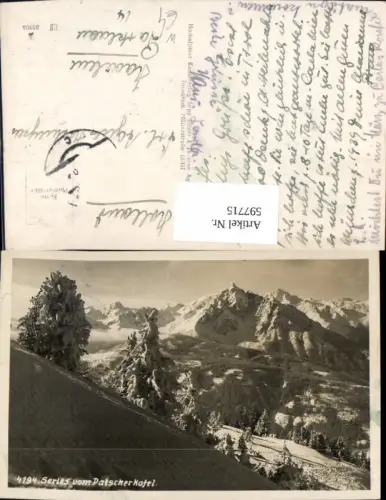 597715,Foto Ak Innsbruck Serles v. Patscherkofel Winteransicht