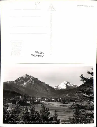 597716,Foto Ak Innsbruck Igls m. Serles u. Habicht