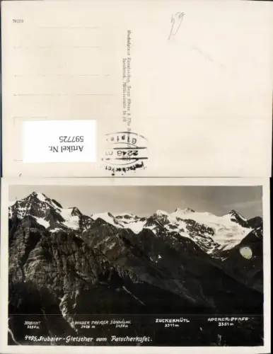 597725,Foto Ak Innsbruck Stubaier-Gletscher v. Patscherkofel Gipfelkarte