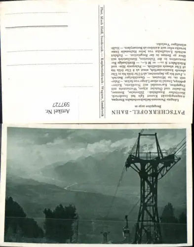 597727,Innsbruck Patscherkofel-Bahn Seilbahn Turmstütze Gondel