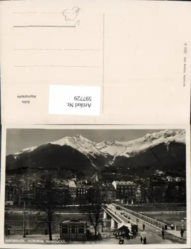 597729,Foto Ak Innsbruck Norden Innbrücke Brücke pub Karl Redlich B 242