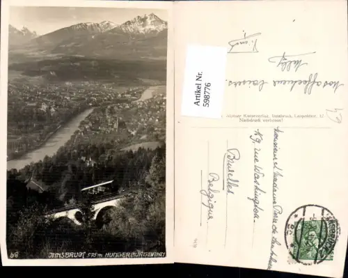 598776,Foto Ak Innsbruck Hungerburgbahn Bergbahn