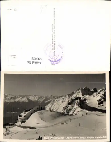 598828,Foto Ak Innsbruck Nordkettenbahn Station Hafelekar Winteransicht