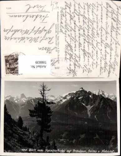 598839,Foto Ak Innsbruck Blick v. Patscherkofel auf Tribulaun Serles u. Habicht