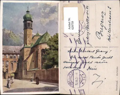 629759,Künstler Ak Hofecker Hofkirche Kirche Innsbruck