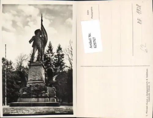 629767,Foto Ak Innsbruck Berg Isel Andreas Hofer Denkmal Statue