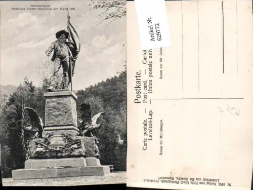 629772,Innsbruck Andreas-Hofer-Denkmal am Berg Isel Statue pub Fritz Gratl 1085