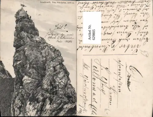 629805,Innsbruck Frau Hitt-Spitze Gipfelkreuz Bergsteigen