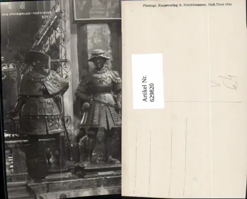 629820,Foto Ak Innsbruck Hofkirche Ritter Rüstung pub Stockhammer 951
