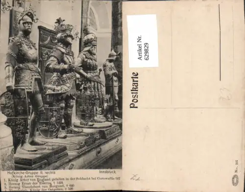 629829,Innsbruck Hofkirche Gruppe II rechts König Artur-Gruppe