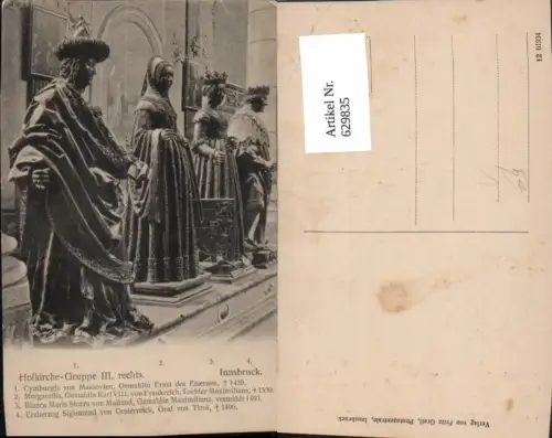 629835,Innsbruck Hofkirche Gruppe III rechts Statue pub Fritz Gratl