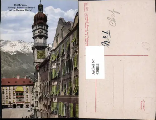 629836,Innsbruck Herzog Friedrich-Straße m. Goldenem Dachl
