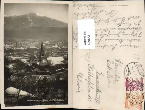 629852,Foto Ak Innsbruck geg. Süden m. Patscherkofel Winteransicht