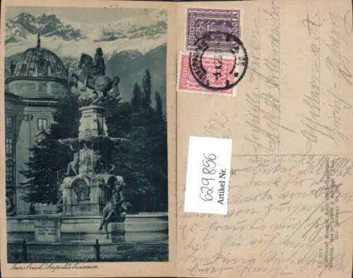 629856,Innsbruck Leopoldsbrunnen Brunnen m. Nordkette