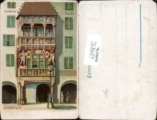 629872,Litho Innsbruck Goldenes Dachl