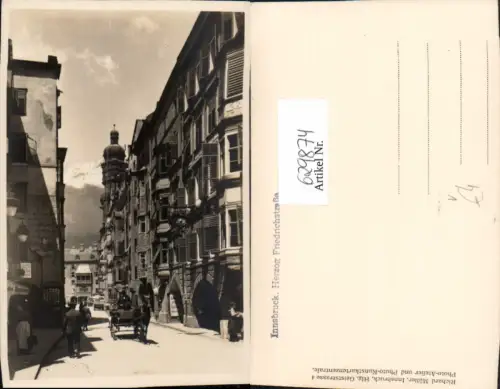 629874,Foto Ak Innsbruck Herzog Friedrichstraße pub Richard Müller