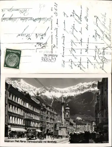 629886,Foto Ak Innsbruck Maria-Theresien-Straße Annasäule Nordkette