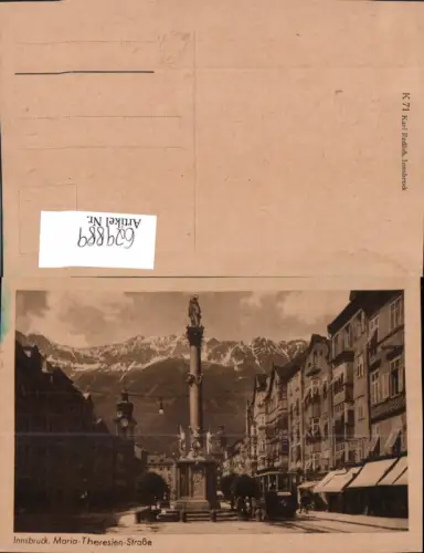 629889,Innsbruck Maria-Theresien-Straße Annasäule Nordkette