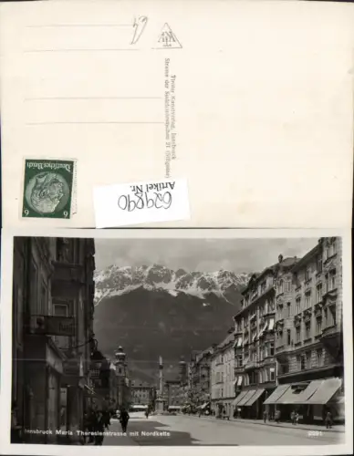 629890,Foto Ak Innsbruck Maria-Theresien-Straße Annasäule Nordkette