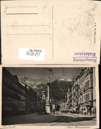 629894,Innsbruck Maria-Theresien-Straße Annasäule Nordkette