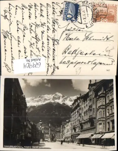 629904,Foto Ak Innsbruck Maria-Theresien-Straße Annasäule Nordkette