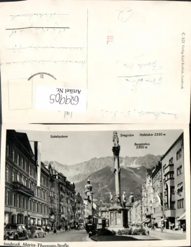 629905,Innsbruck Maria-Theresien-Straße Annasäule Nordkette Straßenbahn