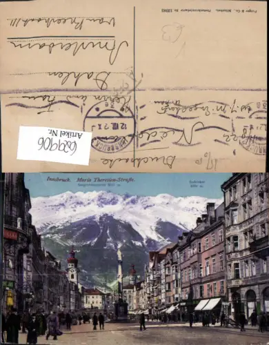 629906,Innsbruck Maria-Theresien-Straße Annasäule Nordkette pub Purger Co 13983