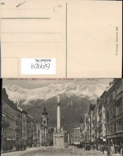629909,Innsbruck Maria-Theresien-Straße Annasäule Nordkette