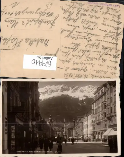 629910,Foto Ak Innsbruck Maria-Theresien-Straße Annasäule Nordkette