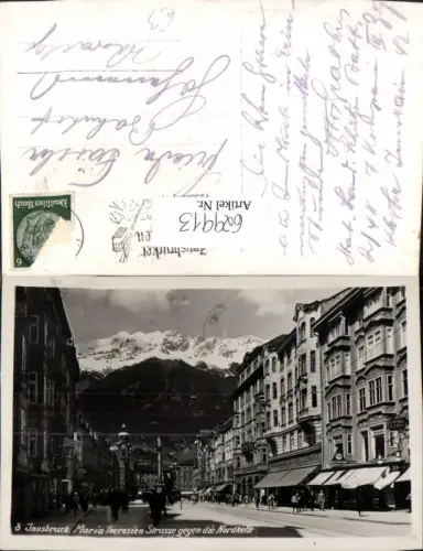 629913,Foto Ak Innsbruck Maria-Theresien-Straße Annasäule Nordkette