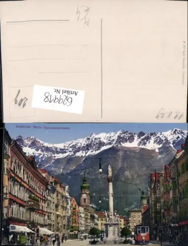 629918,Innsbruck Maria-Theresien-Straße Annasäule Nordkette Straßenbahn