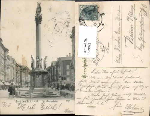 629922,Innsbruck Maria-Theresien-Straße Annasäule