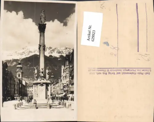 629923,Innsbruck Maria-Theresien-Straße Annasäule Nordkette pub G. Dialer jun.