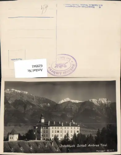 629941,Foto Ak Innsbruck Schloss Ambras