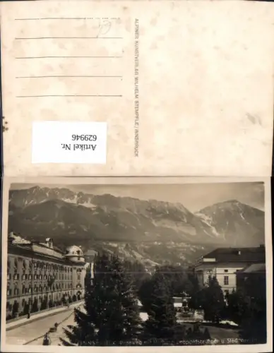 629946,Foto Ak Innsbruck Rennweg m. Hofburg Leopoldsburg Stadttheater