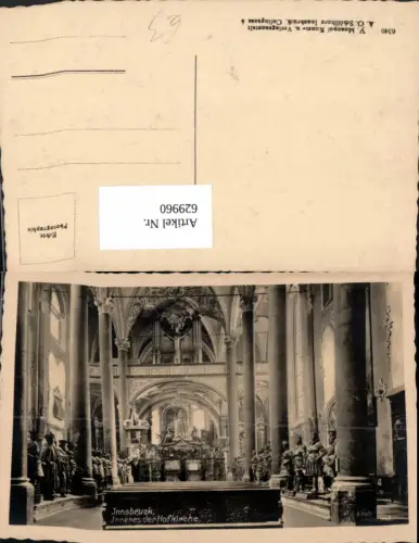 629960,Foto Ak Innsbruck Inneres d. Hofkirche Kirche