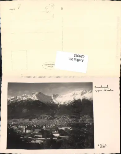 629985,Foto Ak Innsbruck geg. Norden pub Adolf Künz 2285