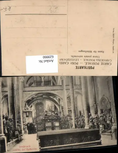 629990,Innsbruck Inneres d. Hofkirche Statuen