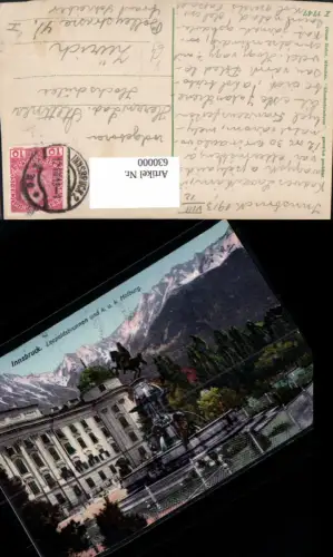 630000,Innsbruck Leopoldsbrunnen u. K. u. k. Hofburg pub Ottmar Zieher Z 1747