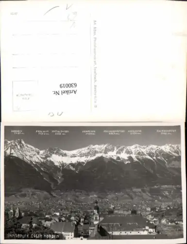 630019,Foto Ak Innsbruck geg. Norden pub Ad. Künz