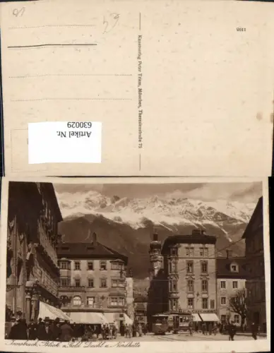 630029,Innsbruck Blick z. Goldenen Dachl u. Nordkette Straßenbahn