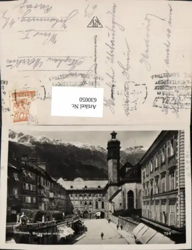 630050,Foto Ak Innsbruck Burggraben m. Hofkirche