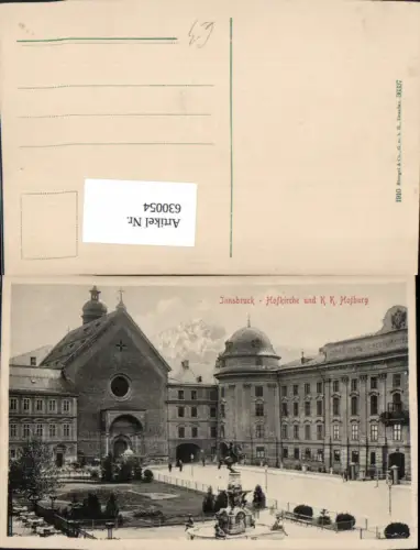 630054,Innsbruck Hofkirche u. K.K. Hofburg