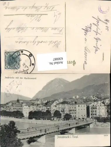 630087,Innsbruck Innbrücke m. Martinswand Brücke