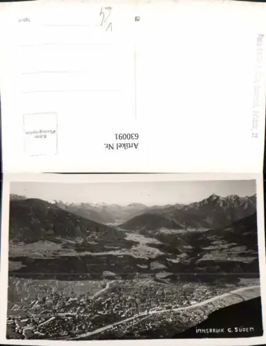 630091,Foto Ak Innsbruck geg. Süden pub A. Künz