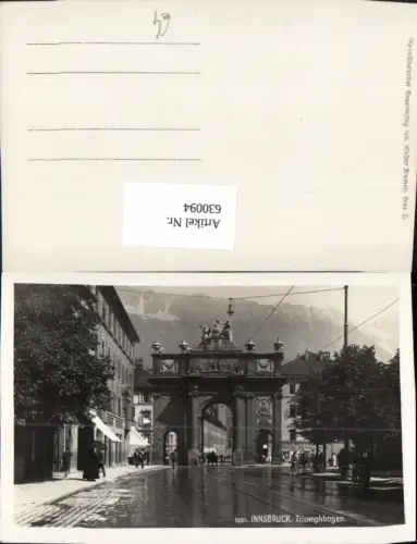 630094,Foto Ak Innsbruck Triumphbogen