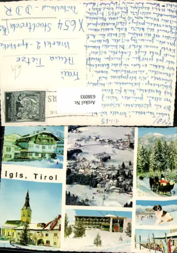 638093,Mehrbild Ak Igls Innsbruck-Igls Winteransichten Pferdeschlitten
