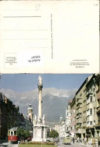 639347,Innsbruck Maria-Theresien-Straße m. Annasäule Straßenbahn