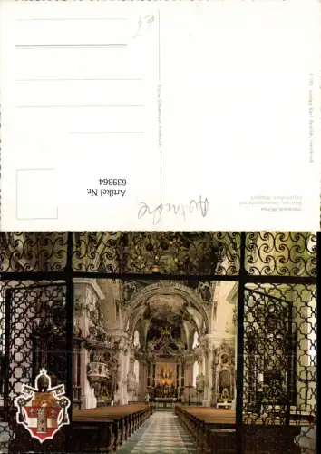 639364,Innsbruck Innsbruck-Wilten Basilika Innenansicht m. Päpstlichen Wappen
