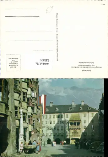 639370,Innsbruck Herzog-Friedrich-Straße m. Nordkette u. Goldenm Dachl
